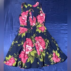 Xtaren Navy and Pink Floral Dress